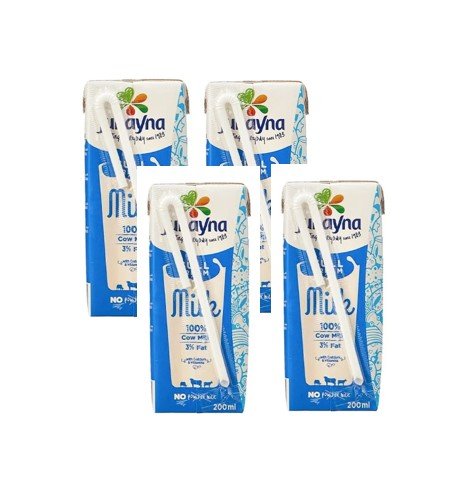 4 Juhayna Full Cream Milk 200ml